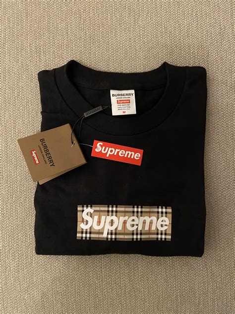 supreme burberry box logo retail|supreme burberry box t-shirt.